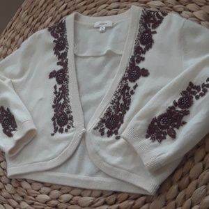 BEADED CASHMERE...NWOT..MED